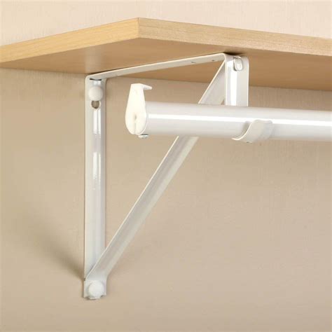 closet metal shelf brackets|heavy duty closet rod brackets.